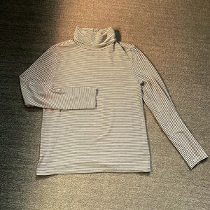 Striped turtleneck sweater
